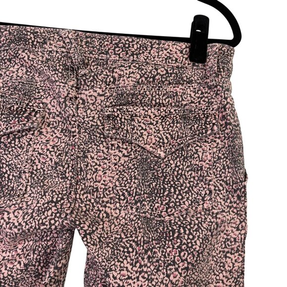 Joie Women's Moto Cargo Skinny Animal Print Blush Pink Pants Size 30 - Picture 9 of 12